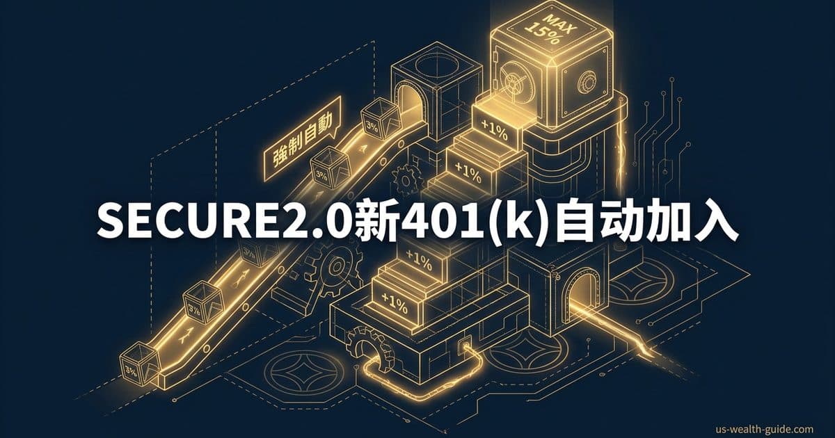 2026年SECURE 2.0强制自动加入:新401(k)必须自动enroll,华人雇主与高收入员工两看 — 美国高净财务指南博客封面图