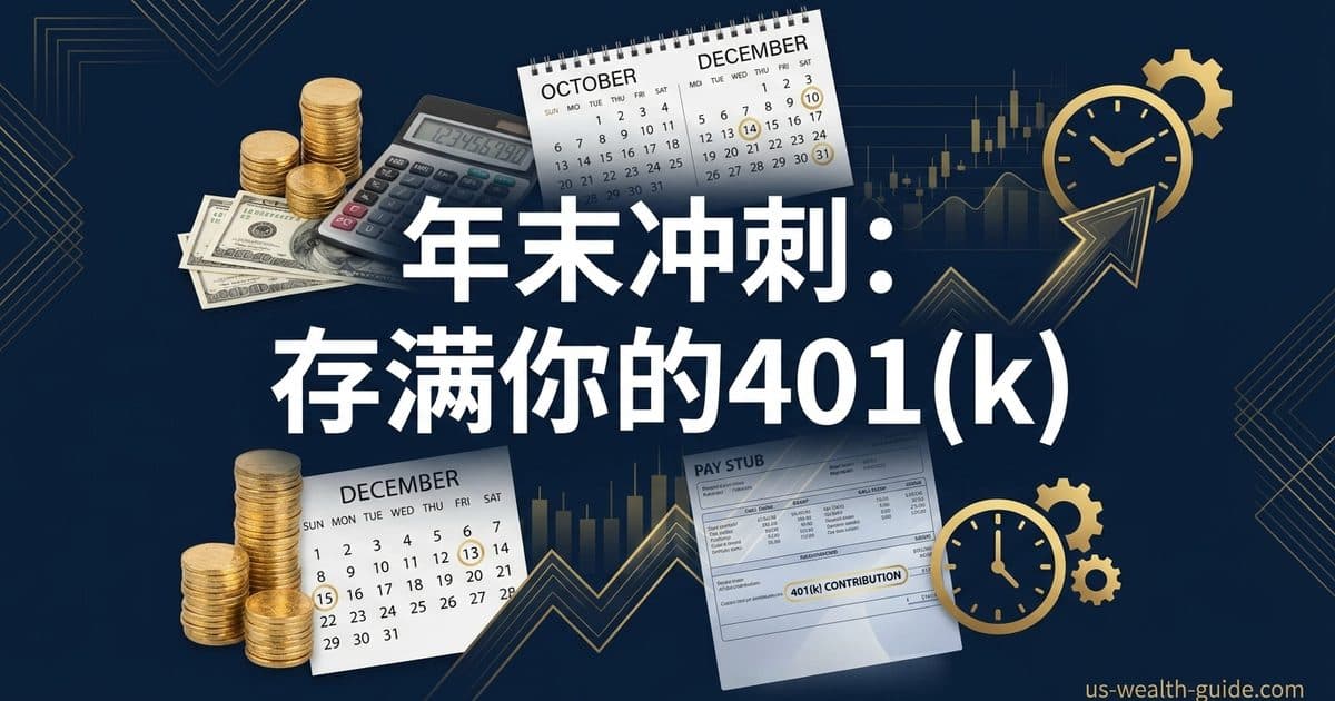 工资里的 401(k) 今年还没存满,最后几次发薪怎么补? — 美国高净财务指南博客封面图