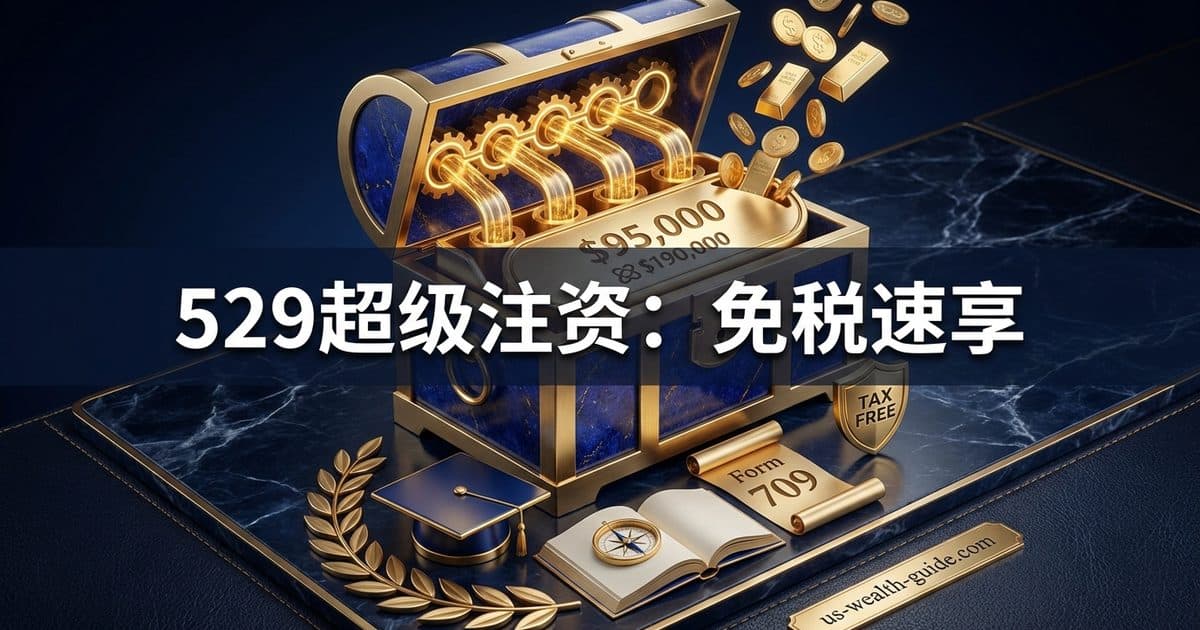 529 Plan Superfunding攻略:五年赠与均摊如何一次存入$95,000并减少遗产税 — 美国高净财务指南博客封面图