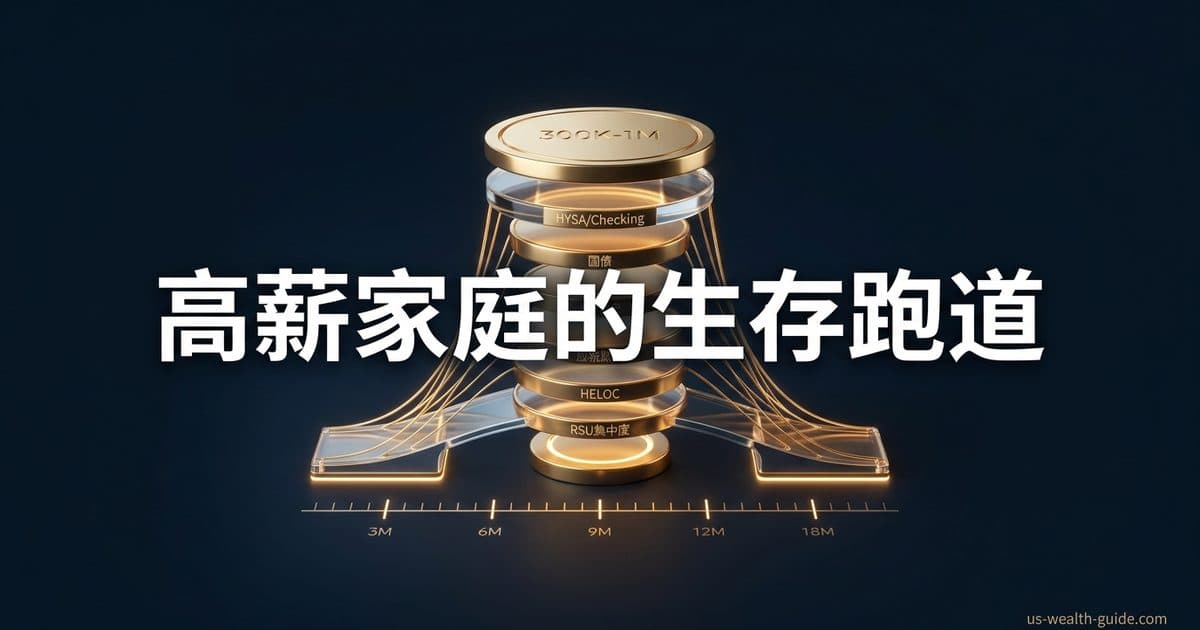 AI裁员后的Cash Runway模型:$300K-$1M家庭收入如何算清你的生存期 — 美国高净财务指南博客封面图