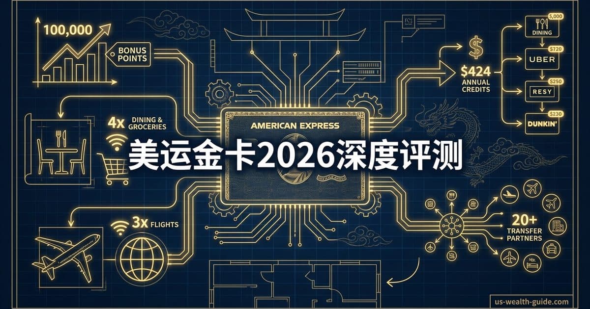 American Express Gold Card 完整深度评测 2026 + 是否值得用? — 美国高净财务指南博客封面图