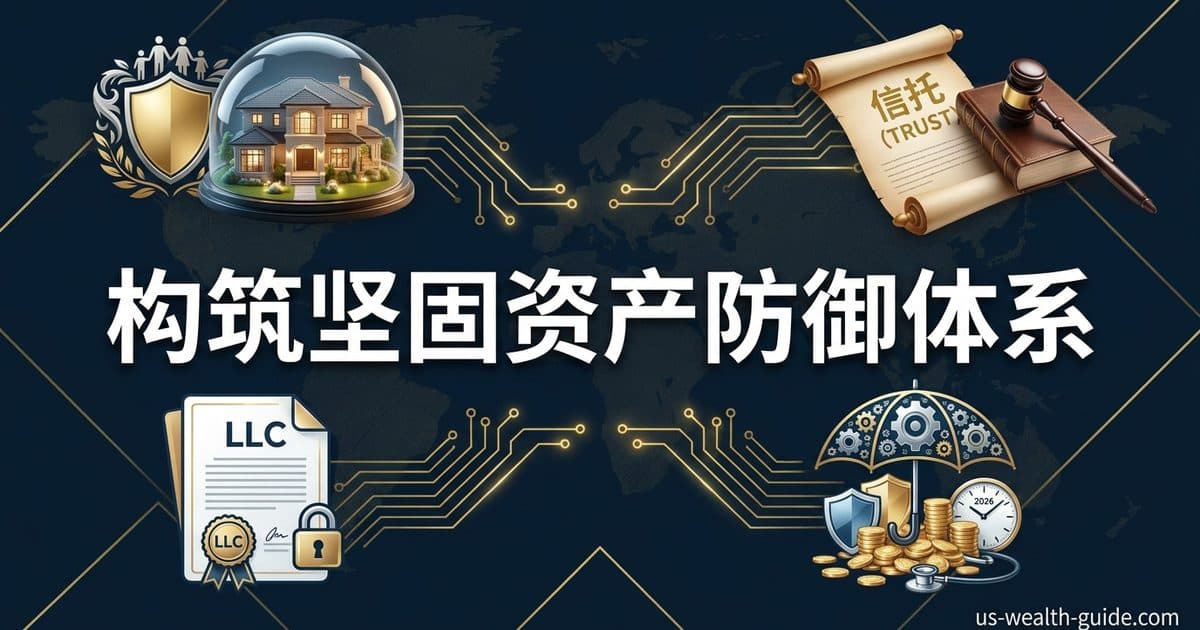 2026年华人高净值家庭资产保护策略完整指南:LLC、信托、保险与法律架构的防御体系搭建 — 美国高净财务指南博客封面图