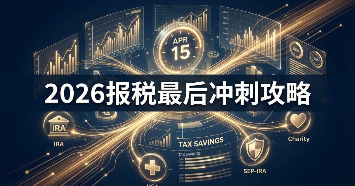 2026年报税截止前节税策略 — 美国华人最后冲刺指南