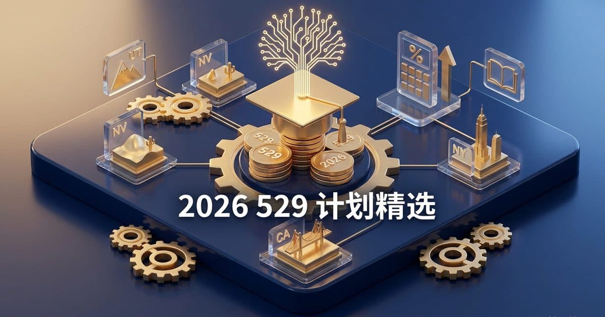 2026 最佳 529 教育储蓄计划对比 + 排名:各州最佳方案 — 美国高净财务指南博客封面图