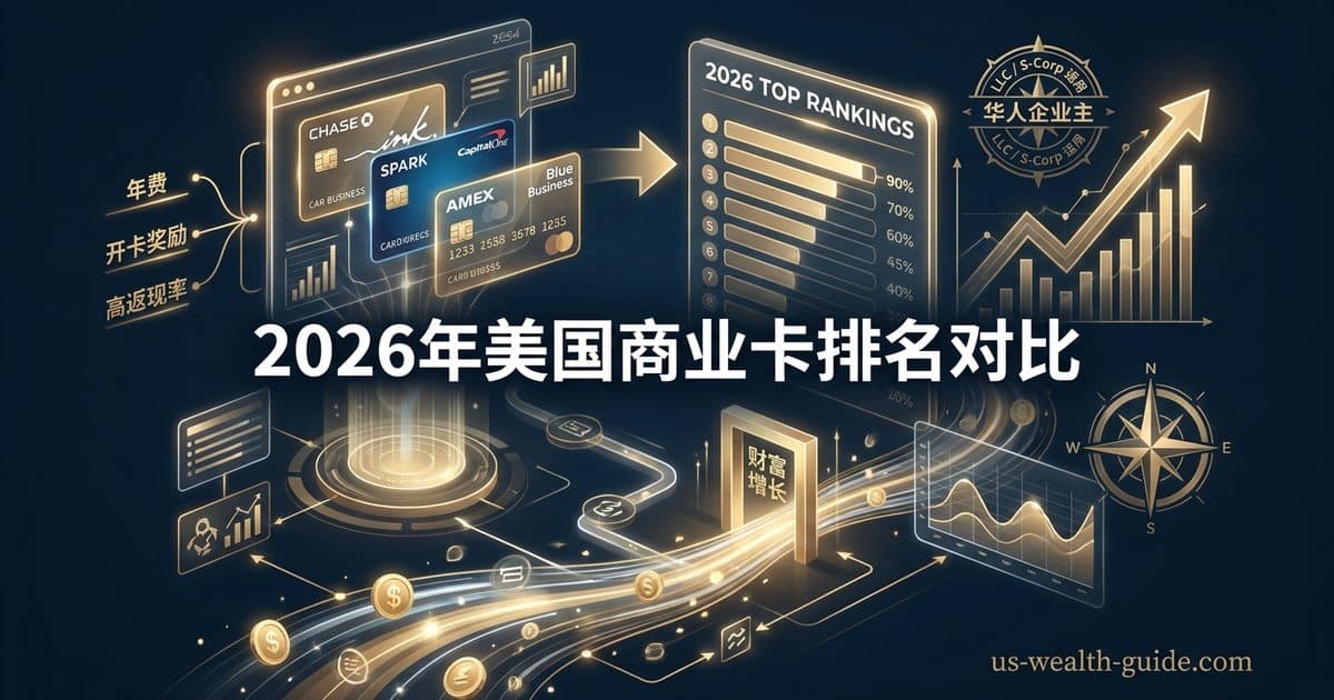 2026 最佳商业信用卡对比 + 排名:LLC / S-Corp 企业主必看 — 美国高净财务指南博客封面图