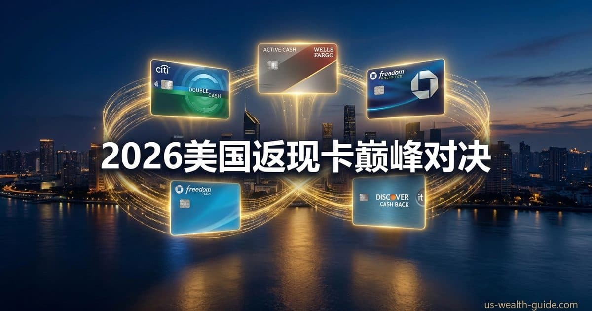 2026 最佳返现信用卡对比 + 排名:Citi Double Cash vs Wells Fargo Active Cash vs Chase Freedom Unlimited — 美国高净财务指南博客封面图