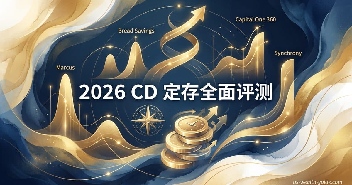 2026 最佳 CD 定存利率对比 + 排名:Marcus vs Bread Savings vs Capital One 360 vs Synchrony — 美国高净财务指南博客封面图