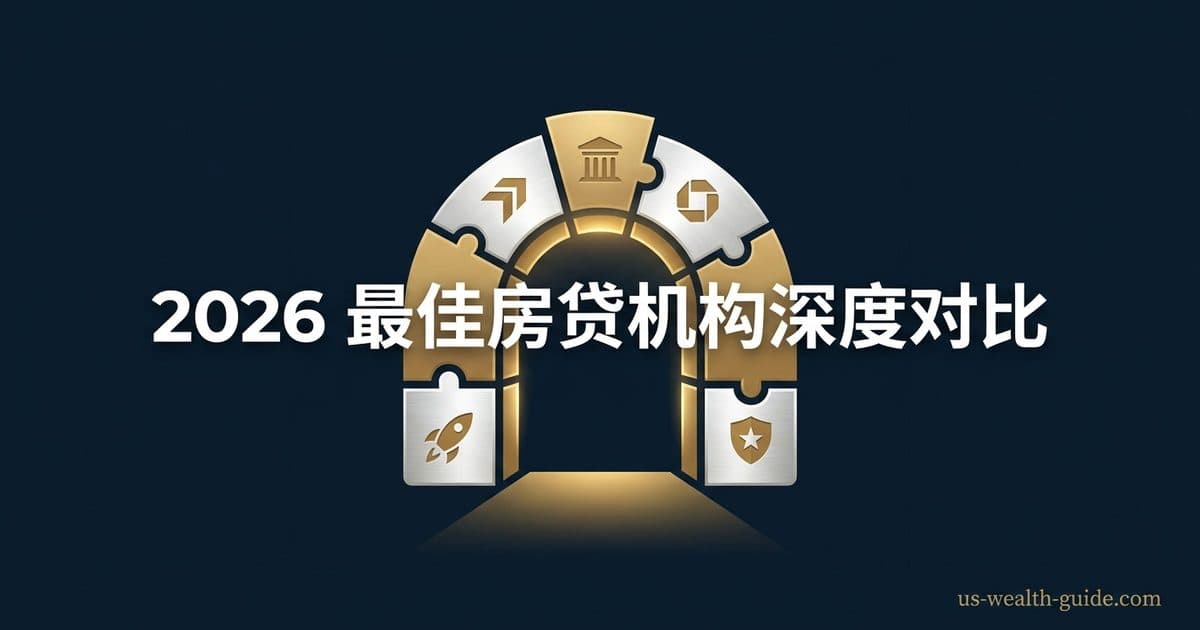 2026 最佳房贷放款机构对比 + 排名:Rocket Mortgage vs Better vs Chase vs SoFi vs AmeriSave — 美国高净财务指南博客封面图