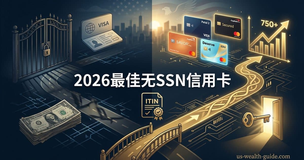 2026 最佳新移民/无 SSN 信用卡对比 + 排名:从零开始建立美国信用 — 美国高净财务指南博客封面图