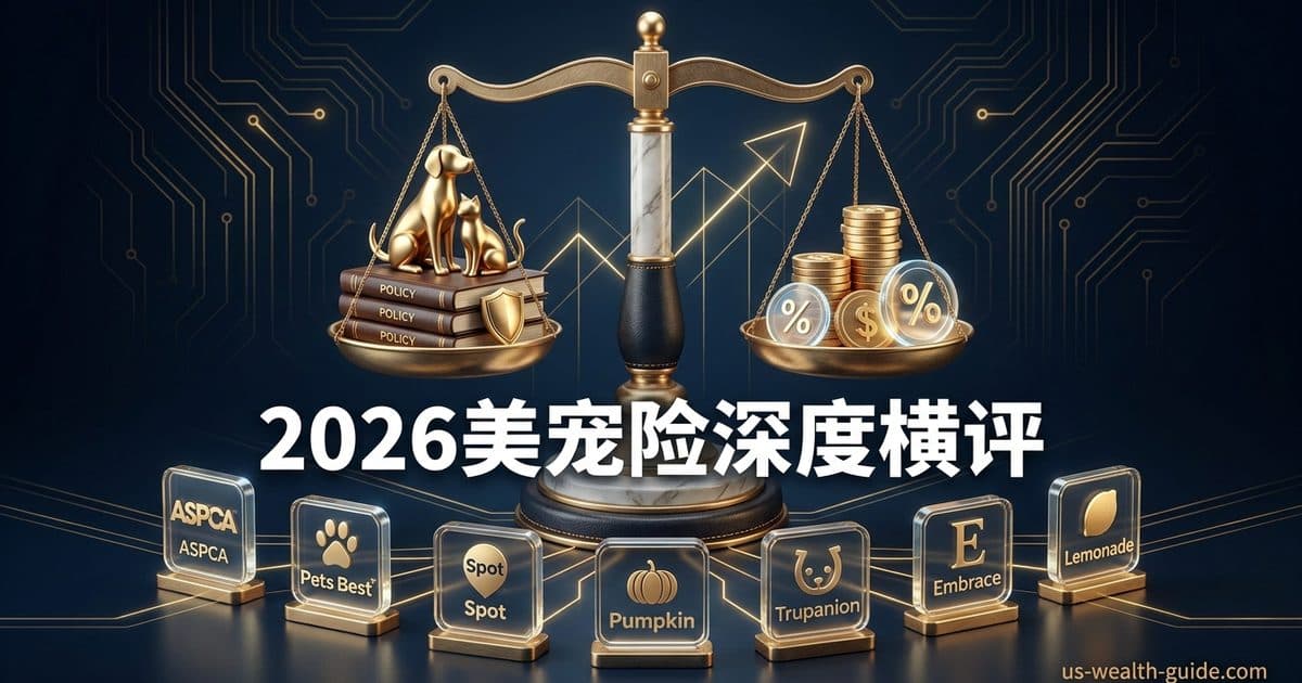 2026年美国最佳宠物保险对比评测:狗/猫月费、报销比例、免赔额全解析 — 美国高净财务指南博客封面图