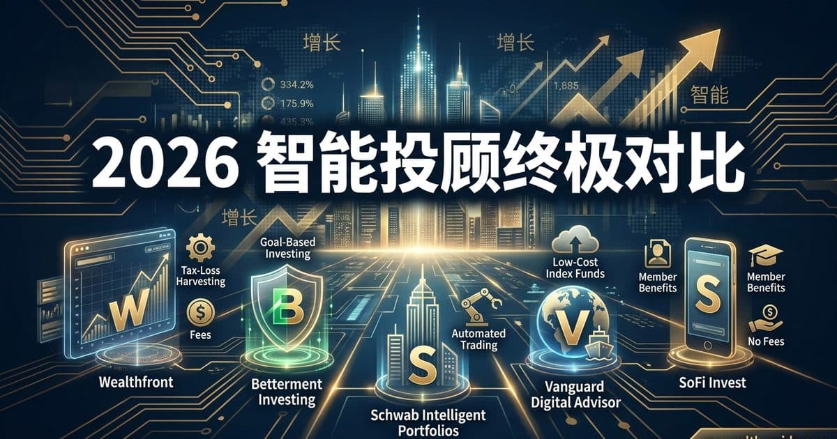 2026 最佳智能投顾平台对比 + 排名:Wealthfront vs Betterment vs Schwab vs Vanguard vs SoFi — 美国高净财务指南博客封面图