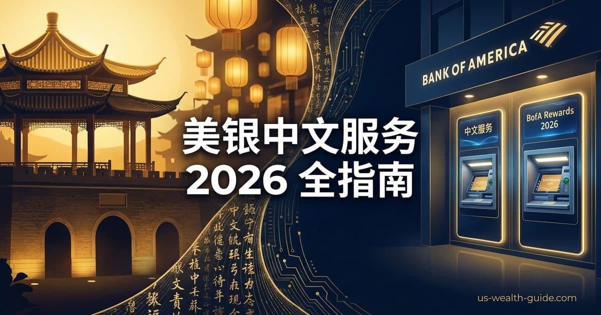 Bank of America 中文服务与华人网点清单 2026:双语支行 / 中文 ATM / Preferred Rewards / 华人适用性评测 — 美国高净财务指南博客封面图