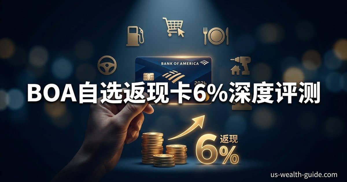 Bank of America Customized Cash Rewards 信用卡深度评测 2026:自选类别最高 6% 返现,华人值得办吗? — 美国高净财务指南博客封面图