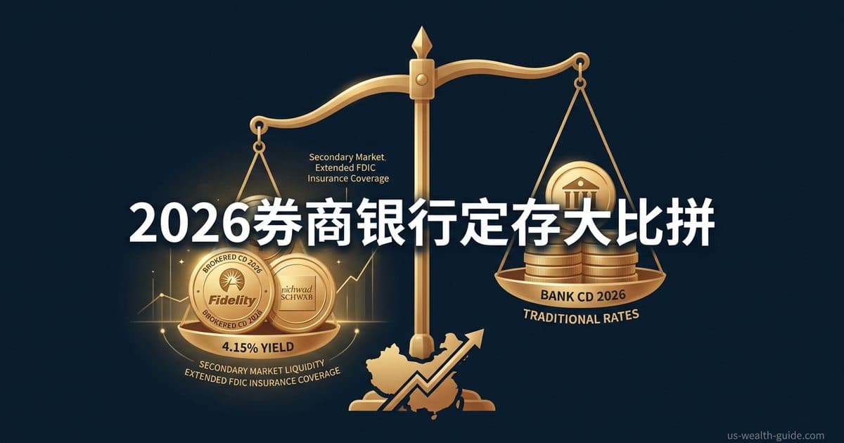 Brokered CD vs Bank CD 2026 完整对比:Fidelity / Schwab 券商定存实操指南 — 美国高净财务指南博客封面图