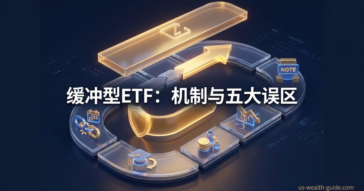 Buffer ETF与Defined Outcome ETF深度拆解:下行缓冲、收益上限与华人家庭最常误解的五个机制 — 美国高净财务指南博客封面图