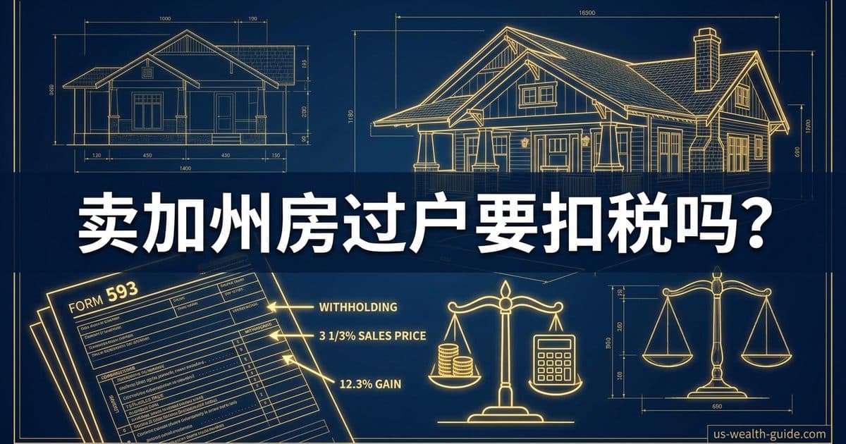 卖加州房子时,过户会不会先扣一笔州税? — 美国高净财务指南博客封面图