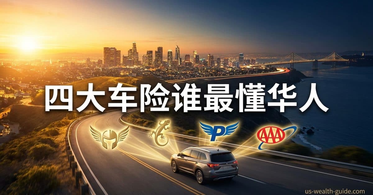 2026 加州汽车保险对比:Mercury vs GEICO vs Progressive vs AAA 谁更适合华人家庭? — 美国高净财务指南博客封面图