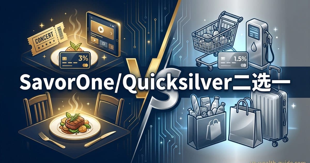 Capital One SavorOne vs Quicksilver 信用卡对比评测 2026:两张无年费卡怎么选? — 美国高净财务指南博客封面图