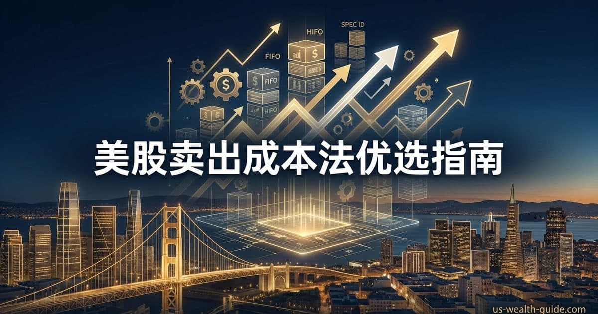卖出股票时如何选择成本基础方法:FIFO、HIFO、SpecID 实战指南 — 美国高净财务指南博客封面图