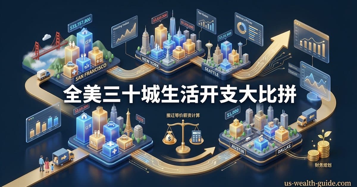 2026美国城市生活成本对比 — 华人家庭搬迁前的城市开支指南