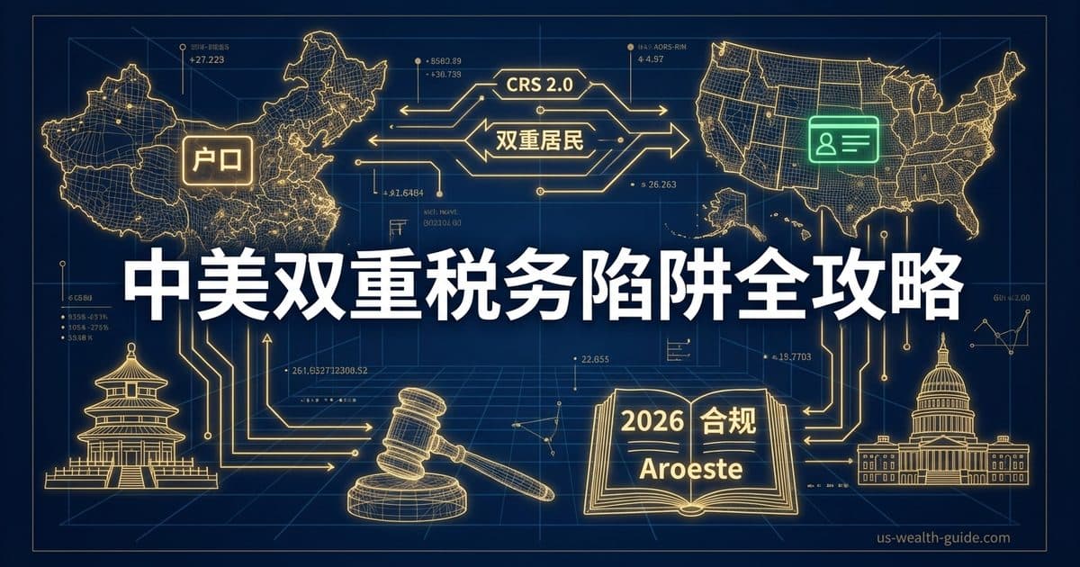 CRS 2.0与中美双重税务居民:户口+绿卡的双重征税陷阱与2026合规指南 — 美国高净财务指南博客封面图