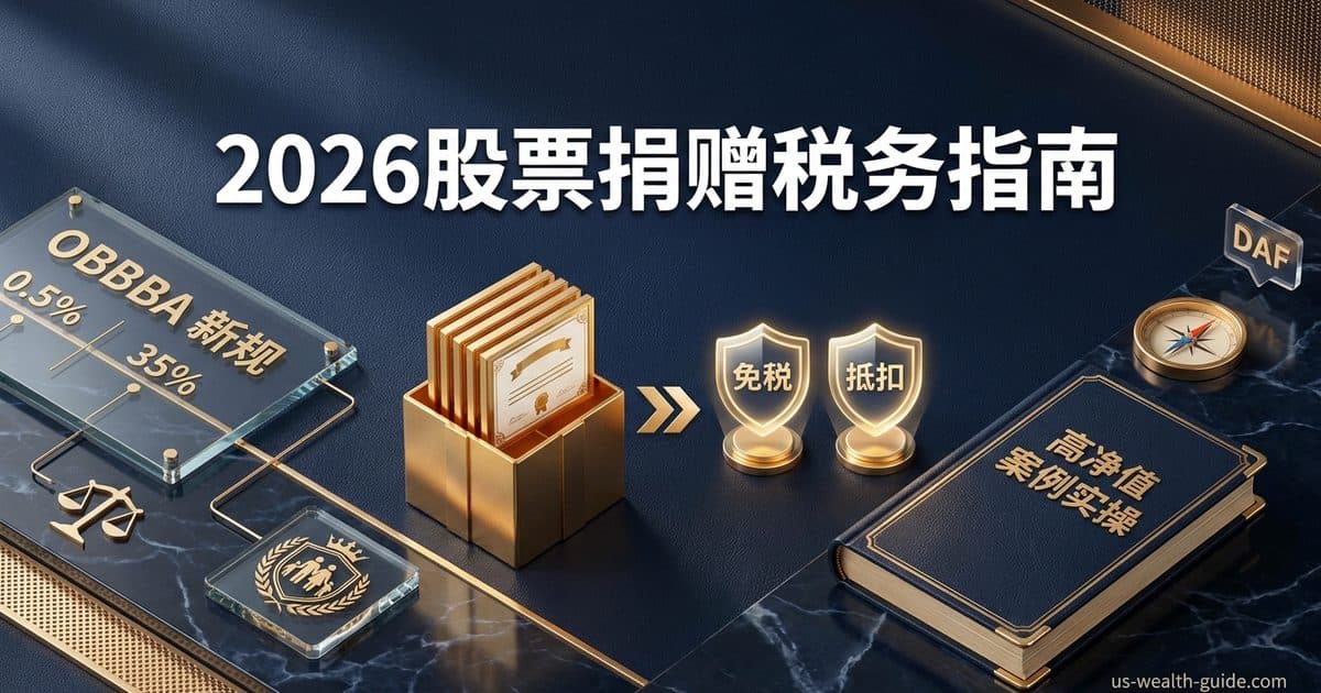 2026 捐赠增值股票给慈善机构:双重税务优惠完整指南(含 OBBBA 新规影响) — 美国高净财务指南博客封面图