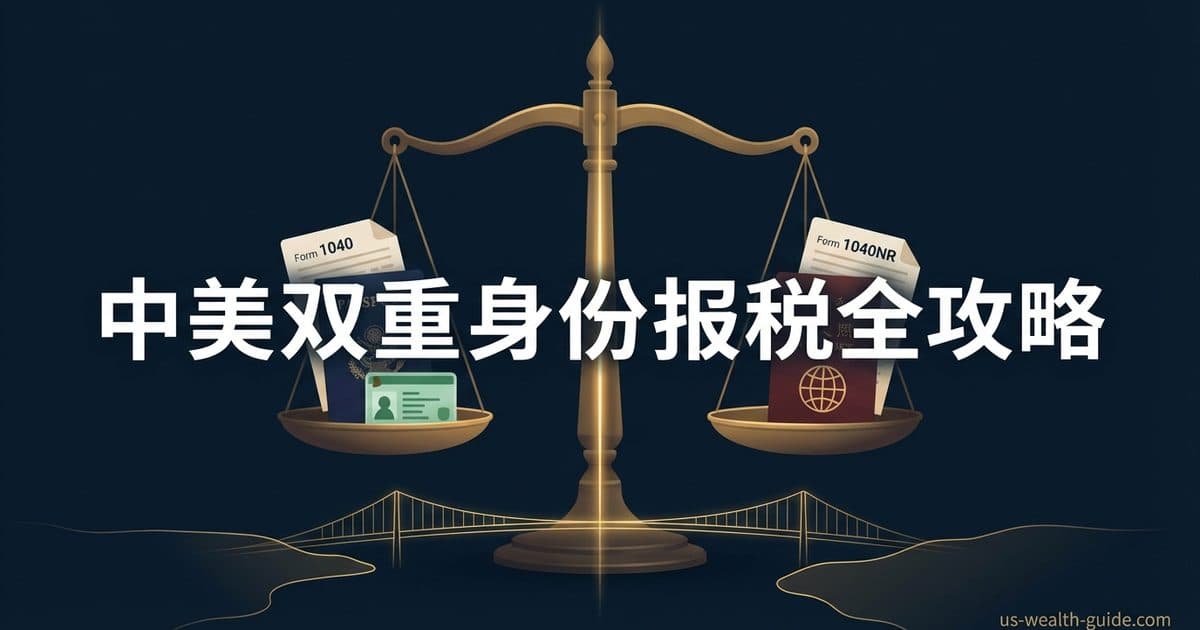 Dual-Status Alien 双重身份报税 2026 完全指南:绿卡生效年/放弃年分段规则、Form 1040 与 1040NR 混合申报、First-Year Election 与华人常见场景 — 美国高净财务指南博客封面图