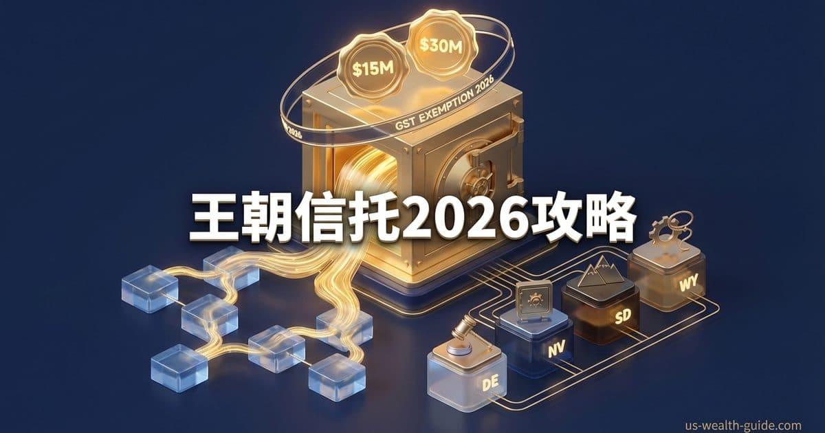 Dynasty Trust 王朝信托 2026 完全指南:GST世代跳过税豁免、跨代财富锁机制与州级选址策略 — 美国高净财务指南博客封面图