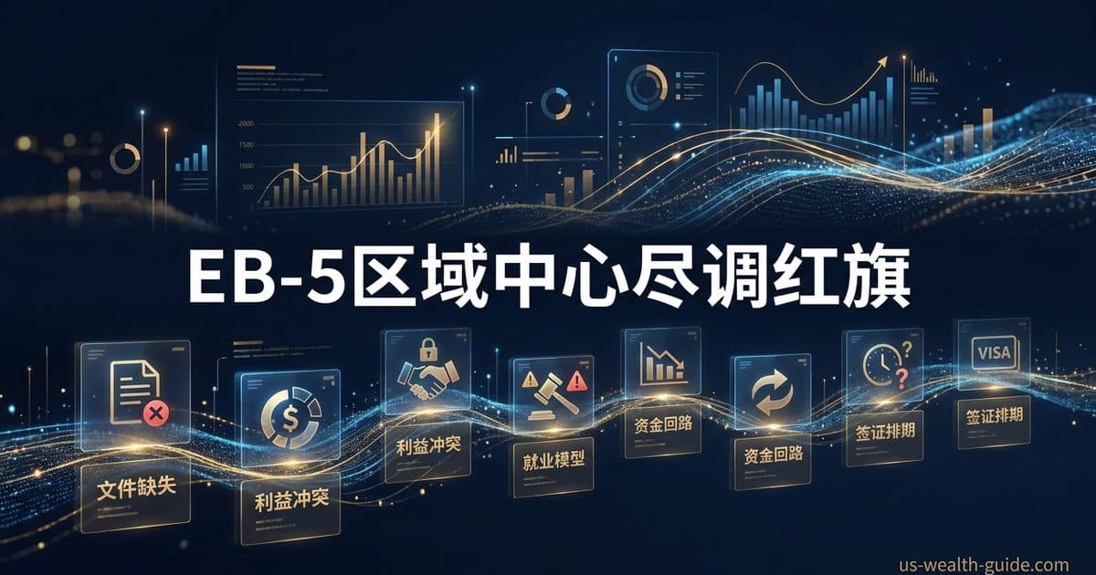 中国投资人做 EB-5 regional center due diligence 的 25 个红旗 — 美国高净财务指南博客封面图