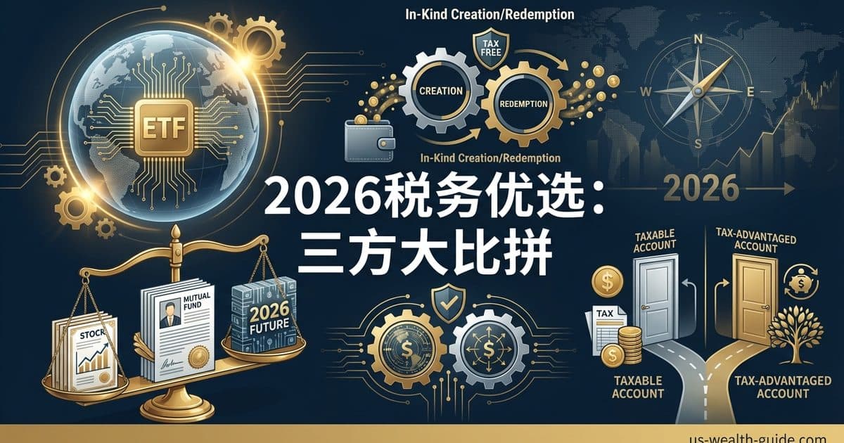 ETF vs Mutual Fund vs 个股2026:税务效率与费用结构全面对比 — 美国高净财务指南博客封面图