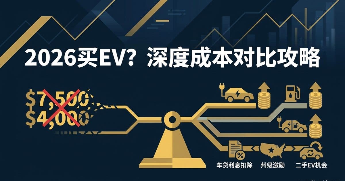 2026年EV税收抵免取消后:华人家庭购买电动车还值不值?全面成本对比与决策框架 — 美国高净财务指南博客封面图