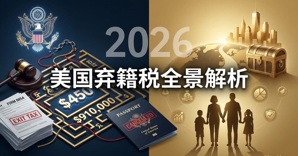 2026年美国弃籍税完全指南:放弃国籍/绿卡的税务代价与华人家庭应对策略 — 美国高净财务指南博客封面图