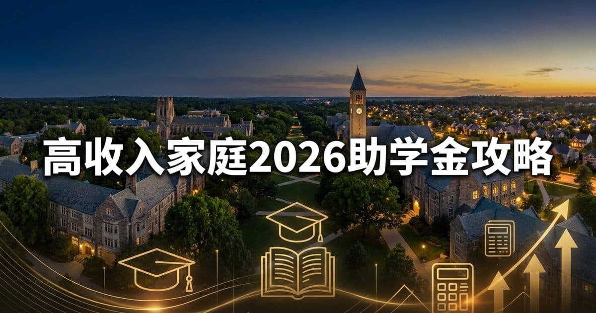 2026年FAFSA与CSS Profile华人高收入家庭完全指南:SAI计算·助学金策略·私立大学institutional aid申请 — 美国高净财务指南博客封面图