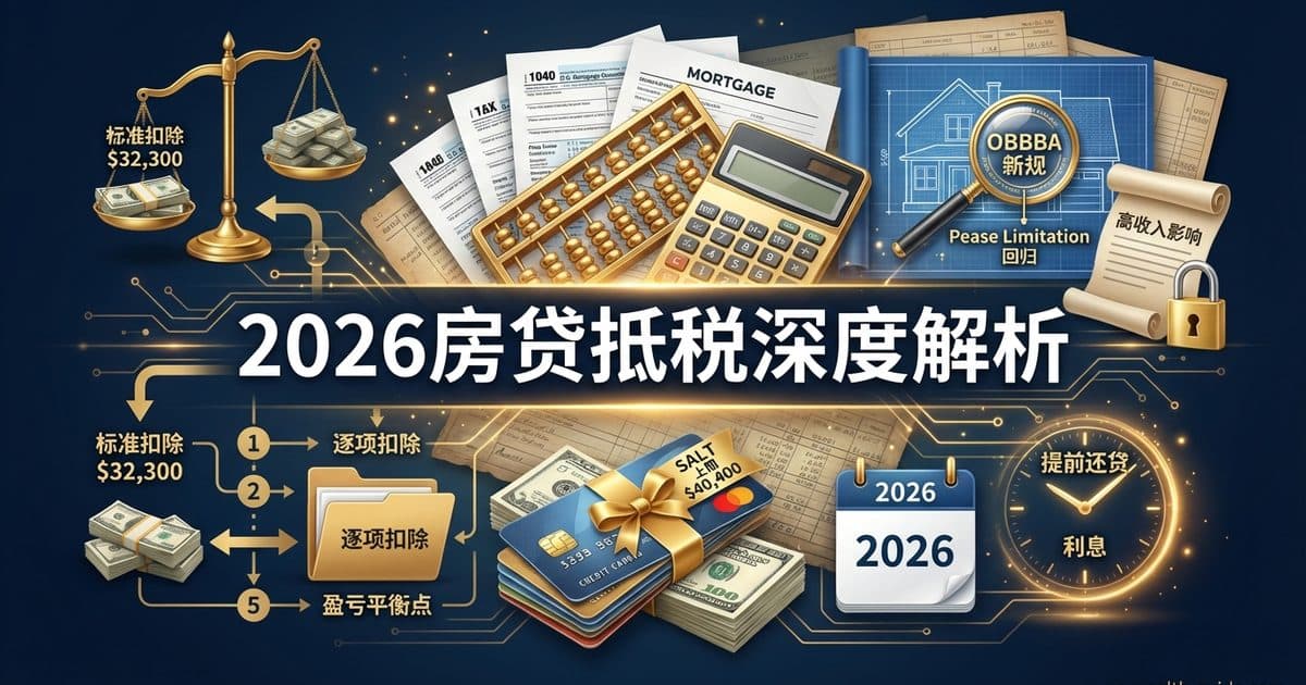 2026年房贷利息抵税分析 — 高收入华人家庭计算指南