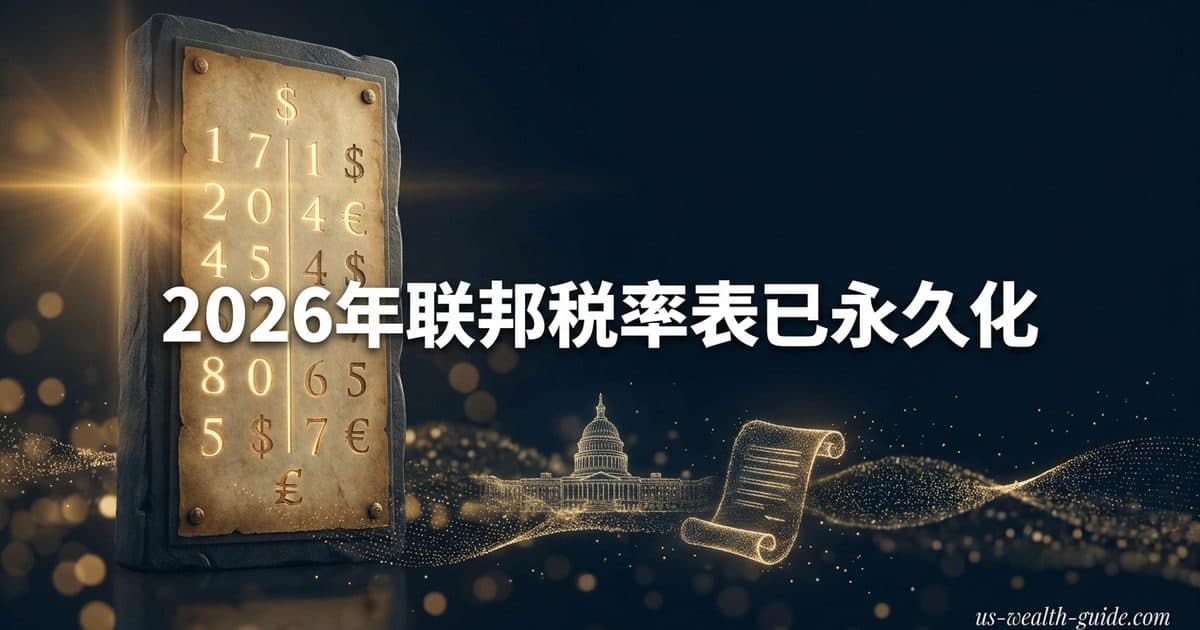 2026年联邦个人所得税税率表完全参考:七档税率、标准扣除、AMT、资本利得与NIIT(OBBBA永久化) — 美国高净财务指南博客封面图