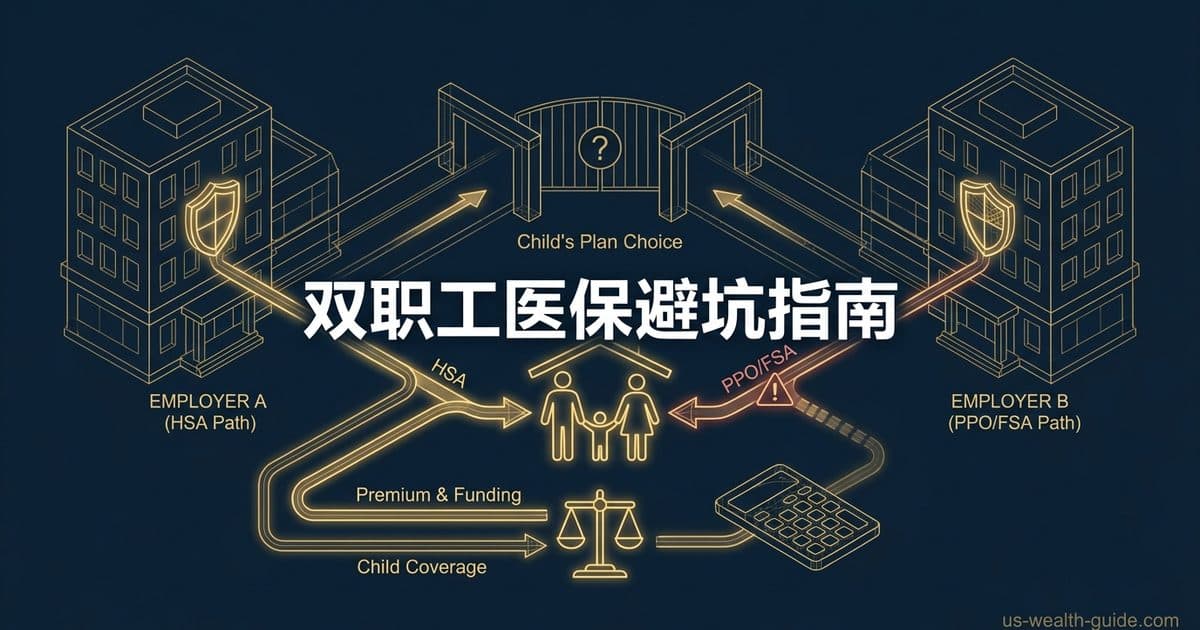 双职工开放注册,家庭医保该跟哪一边? — 美国高净财务指南博客封面图