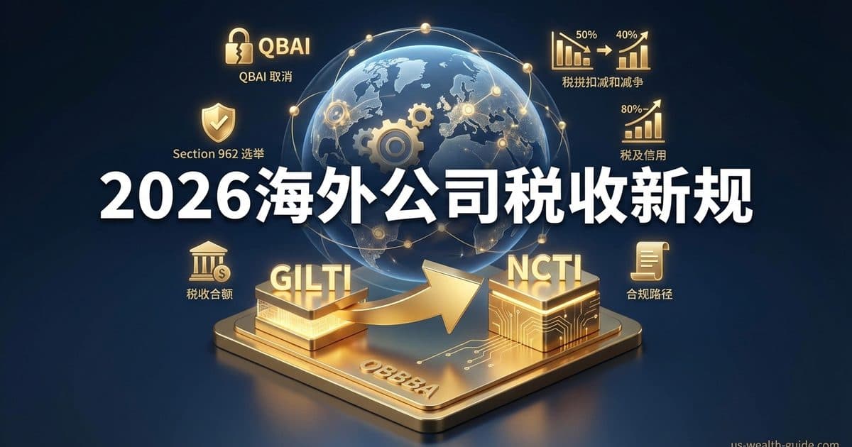 GILTI / NCTI 全球无形低税所得税 2026 完全指南:OBBBA 更名、QBAI 取消、Section 962 选举、华人海外公司税务雷区 — 美国高净财务指南博客封面图