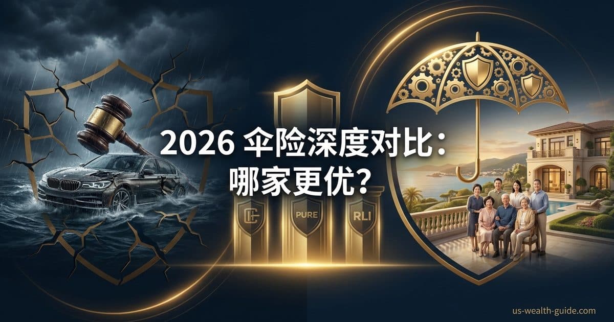 2026 高净值伞险对比:Chubb Masterpiece Umbrella vs PURE Personal Excess Liability vs RLI Personal Umbrella 哪家更适合华人富裕家庭? — 美国高净财务指南博客封面图