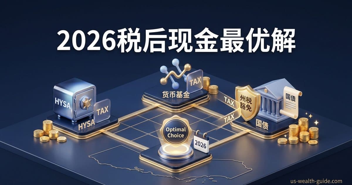 HYSA vs 货币基金 vs 国债:2026 年现金管理税后收益率决策矩阵 — 美国高净财务指南博客封面图