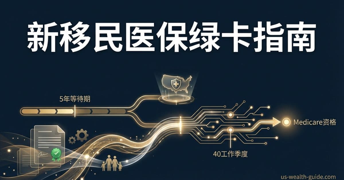 新移民与绿卡持有者Medicare指南:40工作季度、5年等待期与替代方案 — 美国高净财务指南博客封面图