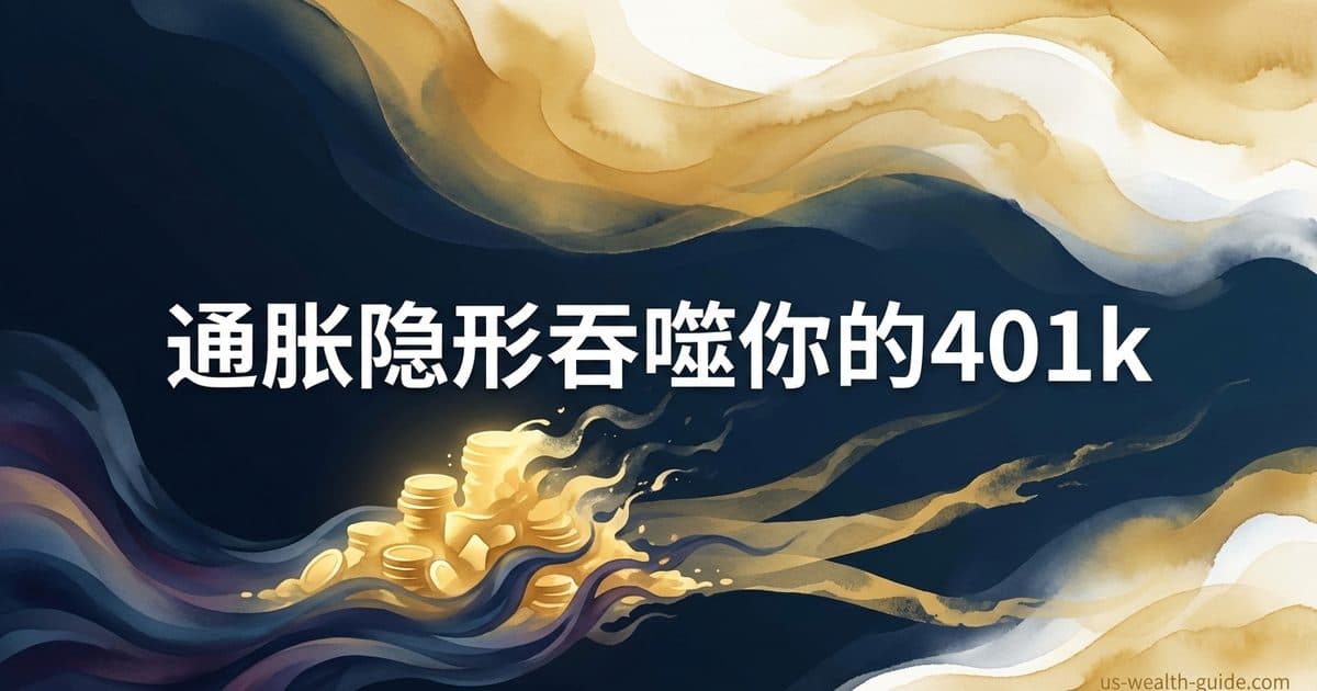 通胀如何吞噬 401k:2026 真实购买力 30 年测算与情境实例 — 美国高净财务指南博客封面图