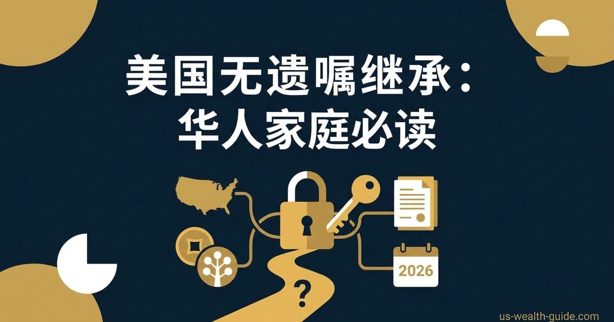 在美国没有遗嘱会怎样?遗产继承顺序与法定继承完全指南 — 美国高净财务指南博客封面图