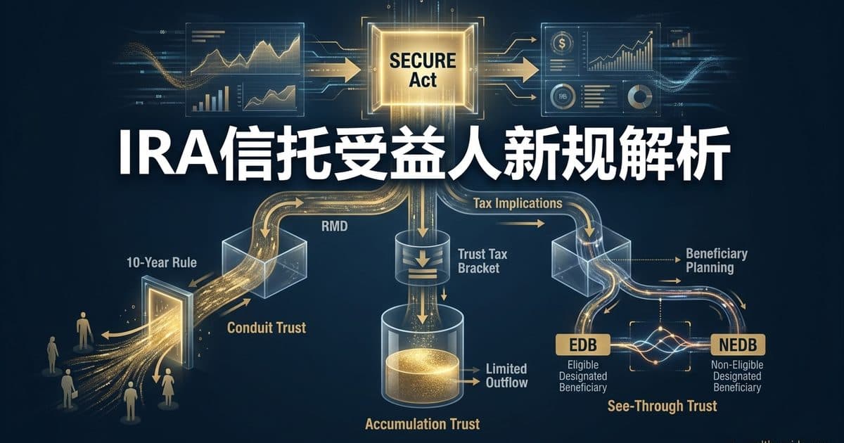IRA信托受益人规划:See-Through Trust、Conduit Trust、Accumulation Trust在SECURE Act后的选择策略 — 美国高净财务指南博客封面图