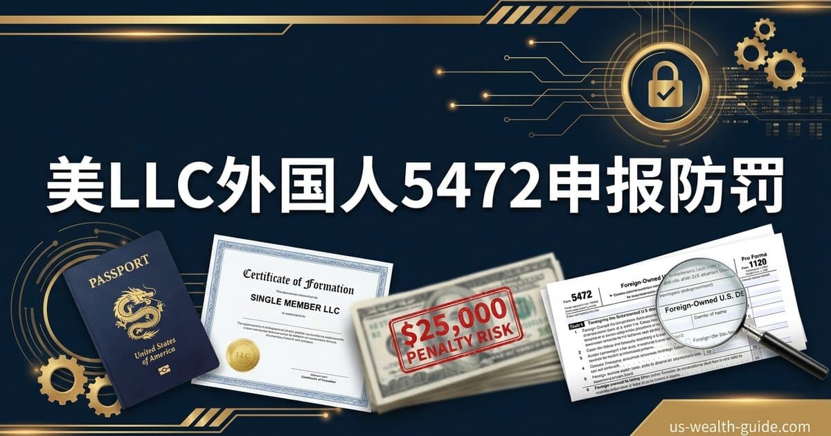 2026年IRS Form 5472申报指南:外国人持有美国LLC的$25,000罚款风险与合规实务 — 美国高净财务指南博客封面图