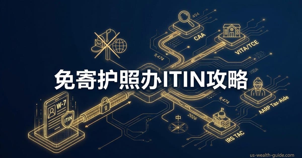 ITIN/W-7 Acceptance Agent怎么选:CAA、VITA/TCE、AARP Tax-Aide、免费报税点全对比——华人不用寄护照也能办ITIN — 美国高净财务指南博客封面图