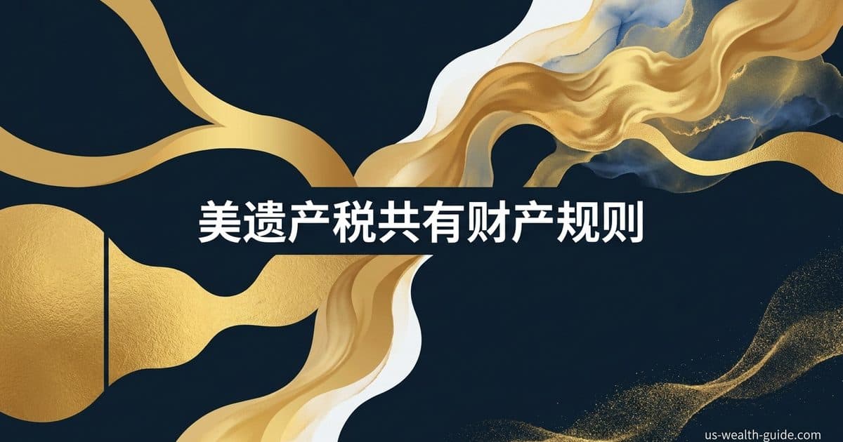 §2040共有财产计入毛遗产:JTWROS联权与TIC分权、配偶合格共有权益§2040(b)固定50%、非配偶『100%推定+出资举证反驳』、赠与/继承取得的联权50%或1/N、与社区财产/非公民配偶(§2056(d))区别、华人家庭联名房与联名账户避坑 — 美国高净财务指南博客封面图