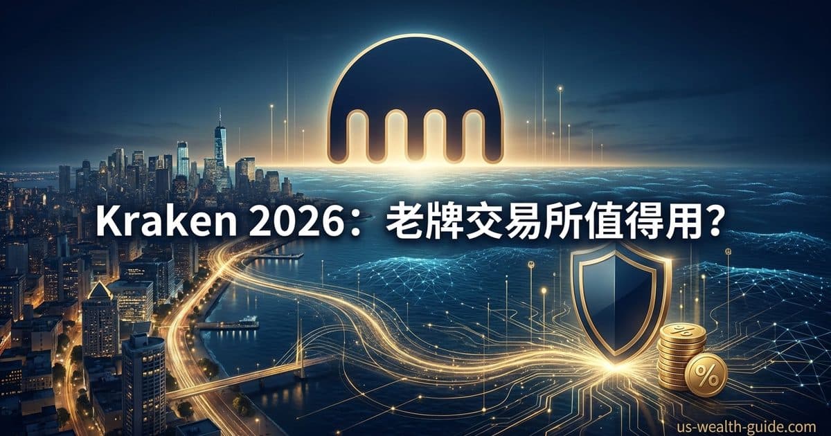Kraken 完整深度评测 2026 + 是否值得用? — 美国高净财务指南博客封面图