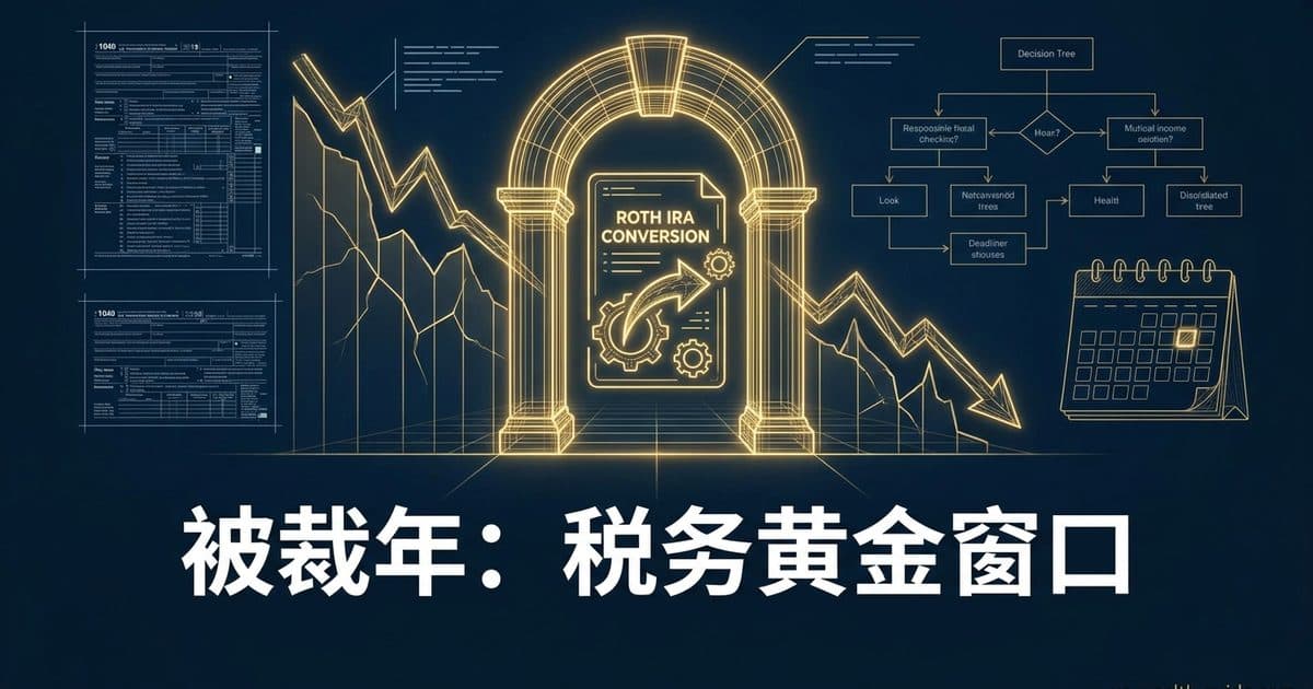 Layoff Year Roth Conversion:被裁那年收入骤降,反而是税务黄金窗口 — 美国高净财务指南博客封面图