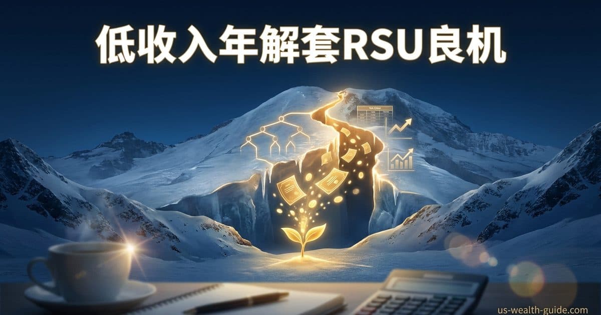 裁员年 Tax-Gain / Tax-Loss Harvesting:如何利用低收入年化解 RSU 集中持仓 — 美国高净财务指南博客封面图