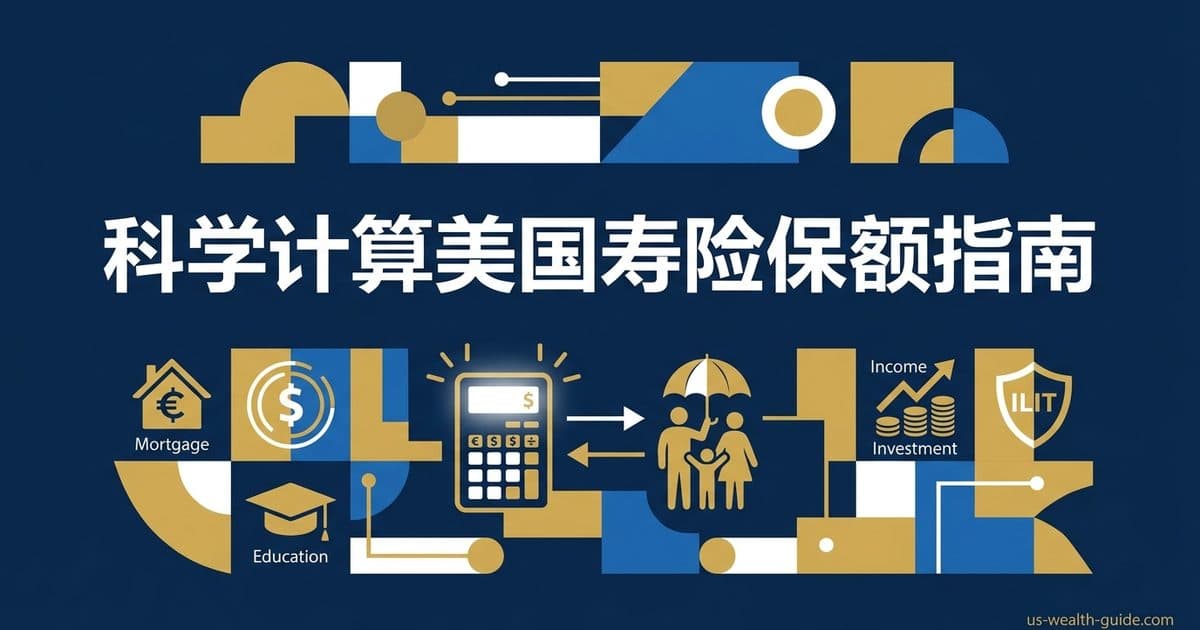 2026美国人寿保险计算器使用完全指南:DIME法、收入倍数法与华人HNW家庭保额测算(定期寿险 vs 终身寿险) — 美国高净财务指南博客封面图